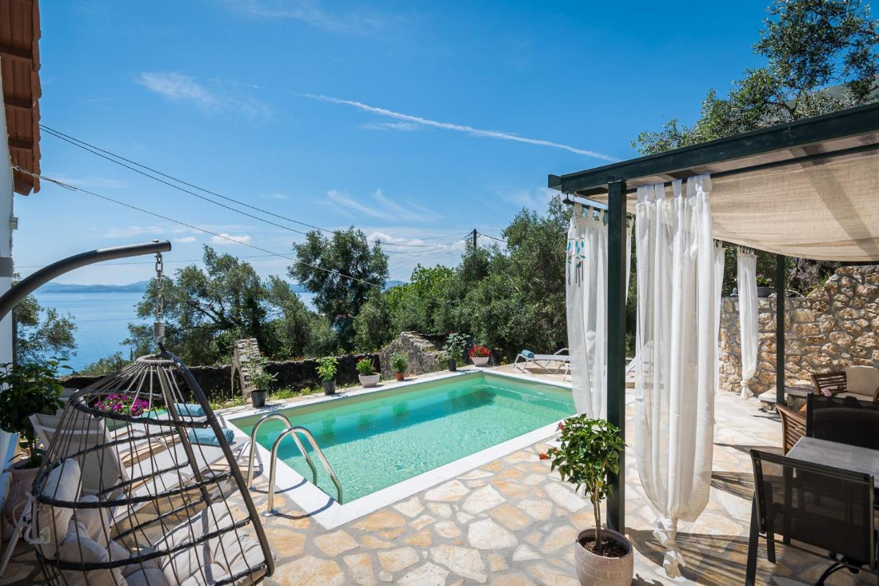 Alkinoi Seaview Villa With Private Pool By Konnect, Nisaki نساكيون المظهر الخارجي الصورة